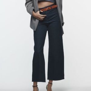 Zara belted high rise crop